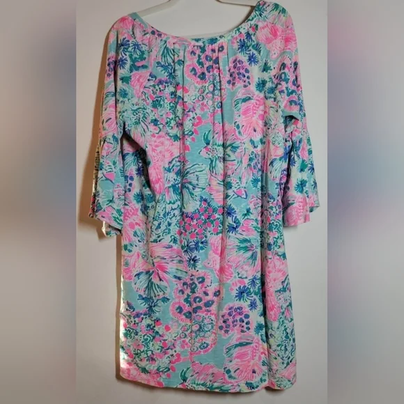 LILLY Pulitzer Del Largo Tunic Dress in Serene Blue Gypsea - Picture 4 of 4